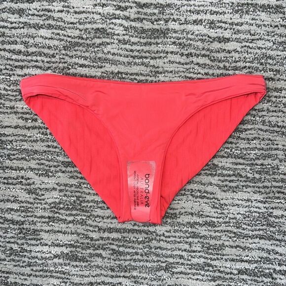 New Bond-Eye Australia Bikini Bottom In Coral Stripe XS - Picture 3 of 14